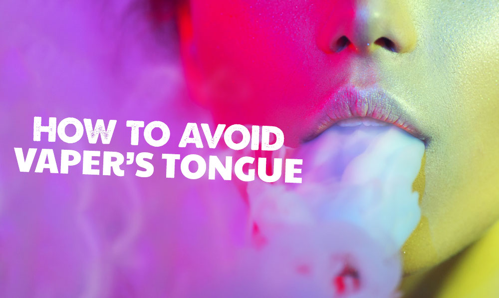 How to Avoid Vaper's Tongue with girl blowing out vape