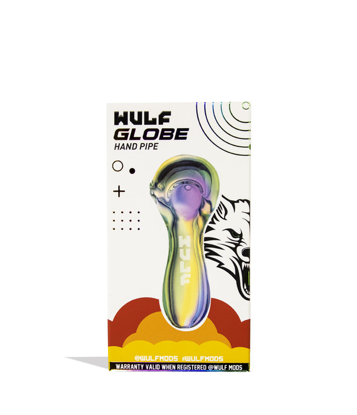 Full Color Wulf Mods Globe Hand Pipe Front Packaging View on White Background