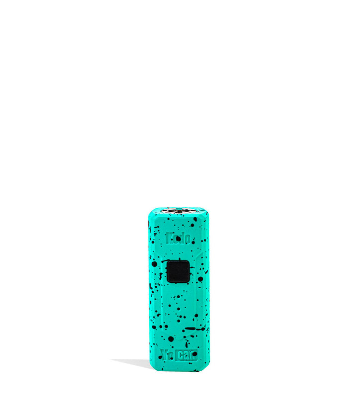 Teal Black Spatter Wulf Mods KODO Cartridge Vaporizer Front View on White Background