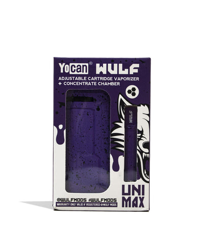 Purple Black Spatter Wulf Mods UNI Max Concentrate Kit Packaging Front View on White Background