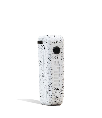 White Black Spatter Wulf Mods UNI Max Concentrate Kit Vaporizer Front View on White Background