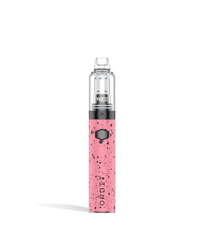 Pink Black Spatter front view Wulf Mods Orbit Concentrate Vaporizer on white studio background