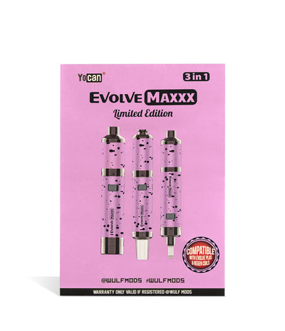 Pink Black Spatter Wulf Mods Evolve Maxxx 3 in 1 Kit Packaging on White Background