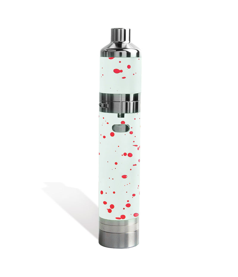 White Red Glow Wulf Mods Evolve Plus XL Concentrate Vaporizer Back View on White Background