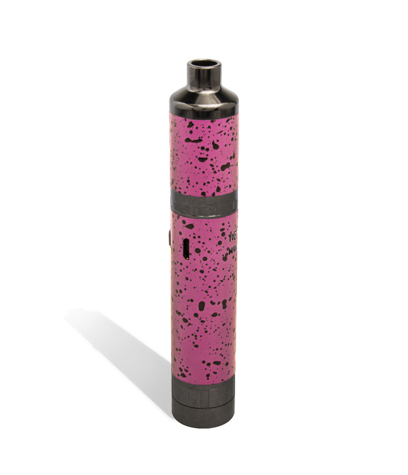 Pink Black Spatter Wulf Mods Evolve Maxxx 3 in 1 Kit Wax Pen Above View on White Background
