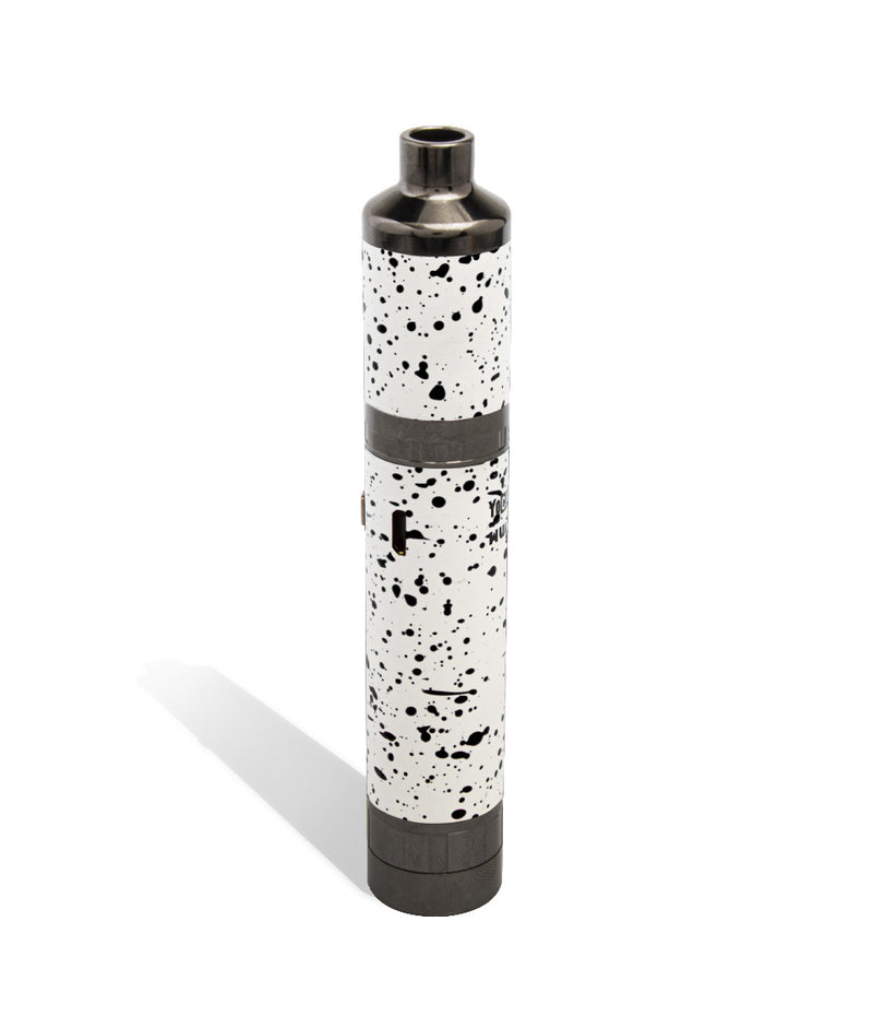 White Black Spatter Wulf Mods Evolve Maxxx 3 in 1 Kit Wax Pen Above View on White Background