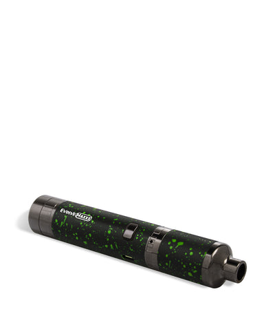 Black Green Spatter Wulf Mods Evolve Maxxx 3 in 1 Kit Wax Pen Down View on White Background