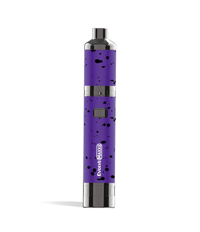 Purple Black Spatter Wulf Mods Evolve Maxxx 3 in 1 Kit Wax Pen Front View on White Background