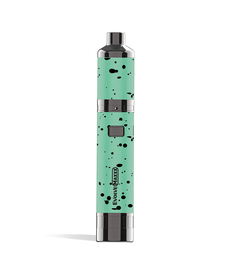 Teal Black Spatter Wulf Mods Evolve Maxxx 3 in 1 Kit Wax Pen Front View on White Background