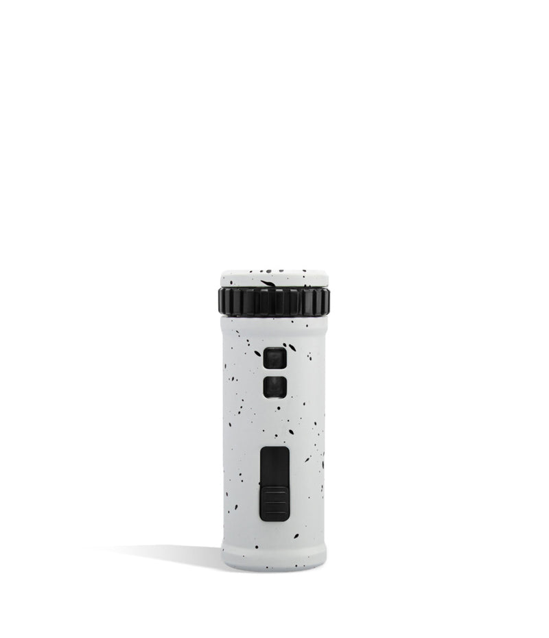White Black Spatter Wulf Mods UNI S Back View Adjustable Cartridge Vaporizer on White Background