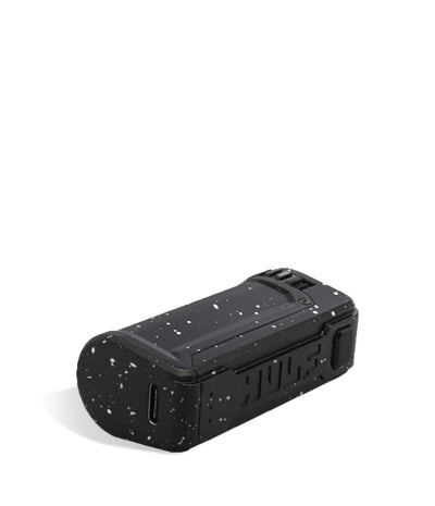 Black White Spatter Wulf Mods UNI S Bottom View Adjustable Cartridge Vaporizer on White Background