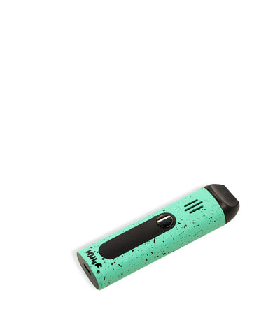 Teal Black Wulf Mods Flora Portable Dry Herb Vaporizer on white studio background laying down