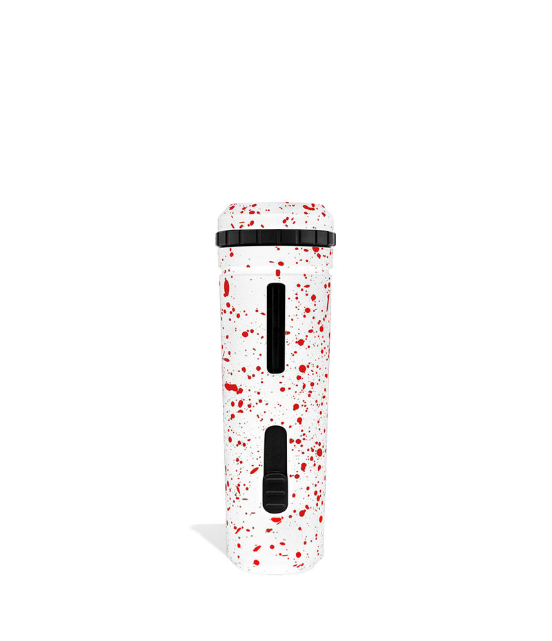 White Red Spatter Wulf Mods UNI Adjustable Cartridge Vaporizer Back View on White Background