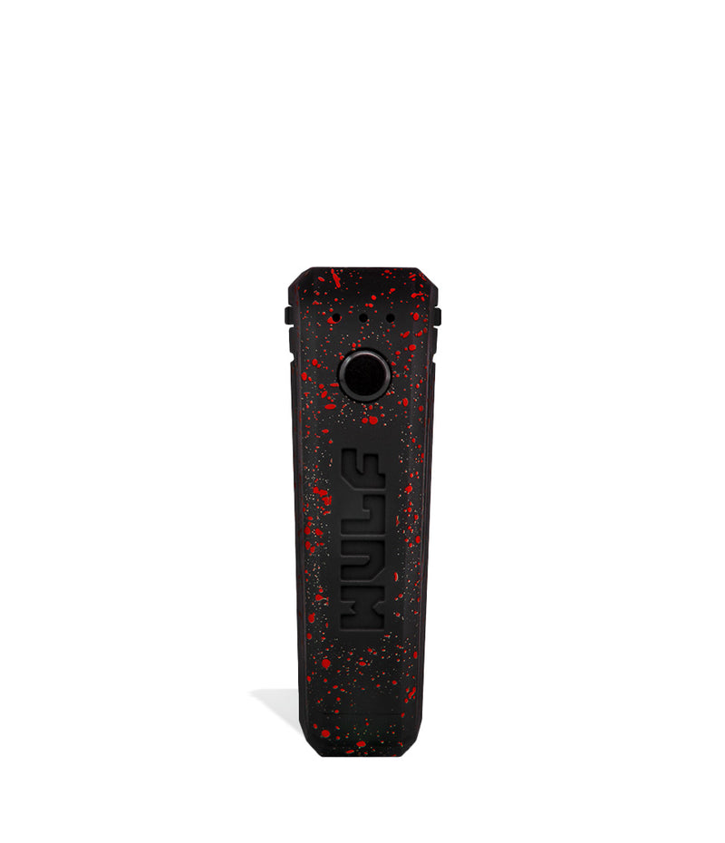 Black Red Spatter Wulf Mods UNI Adjustable Cartridge Vaporizer Face View on White Background