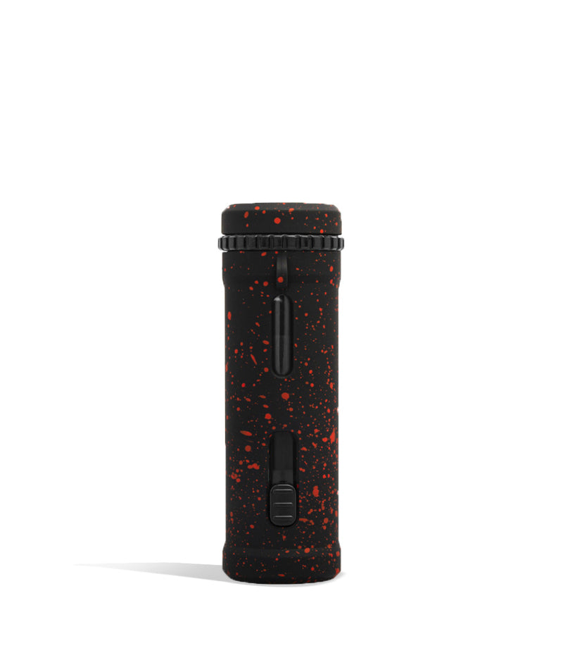 Black Red Spatter Wulf Mods UNI Pro Adjustable Cartridge Vaporizer Back View on White Background