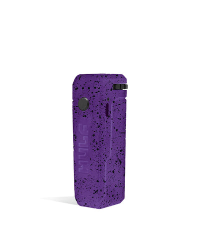 Purple Black Spatter Wulf Mods UNI Adjustable Cartridge Vaporizer Side 1 View on White Background